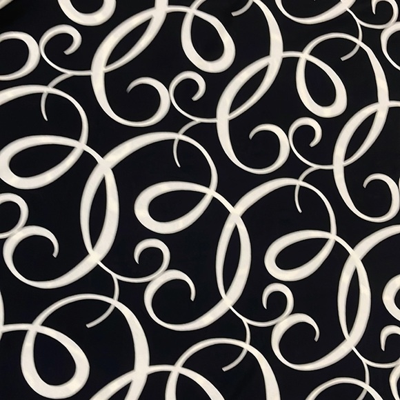 London Times women's black and white swirled dress, size 4 - Picture 3 of 10